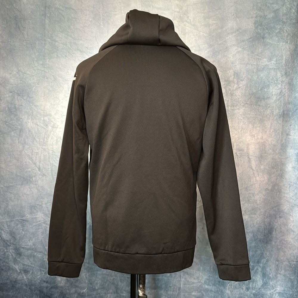 Nike Dri-Fit Hooded Men's Just Do It Full Zip Black Sweater Black Size Medium - Picture 5 of 8